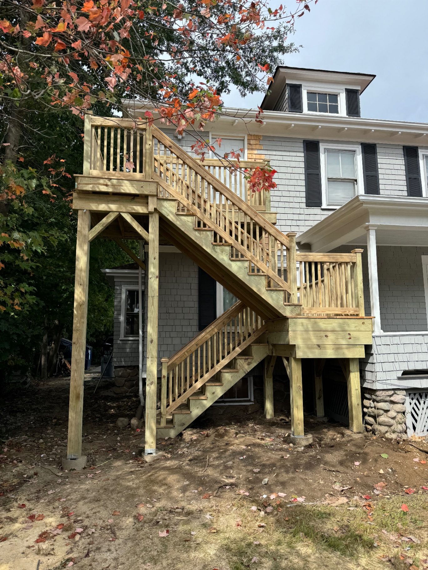 Elevated Deck & Stair Build